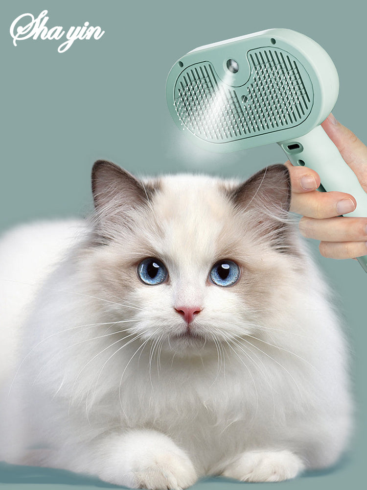 Dog Steam Brush – Luxury Steam Spray Grooming Brush for Dogs & Cats