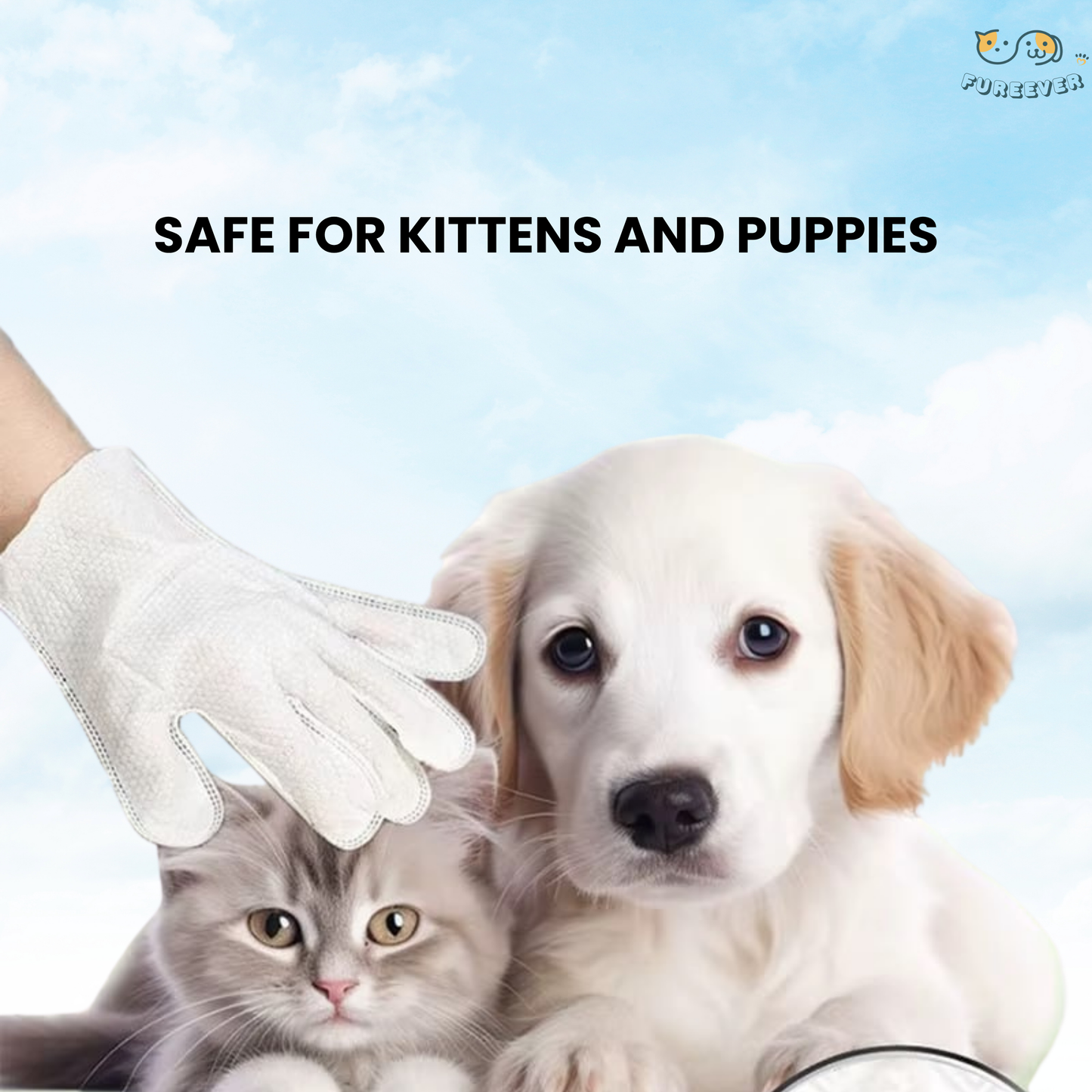 Pet Cleaning Gloves – Wash-Free Bath Wipes for Dogs & Cats
