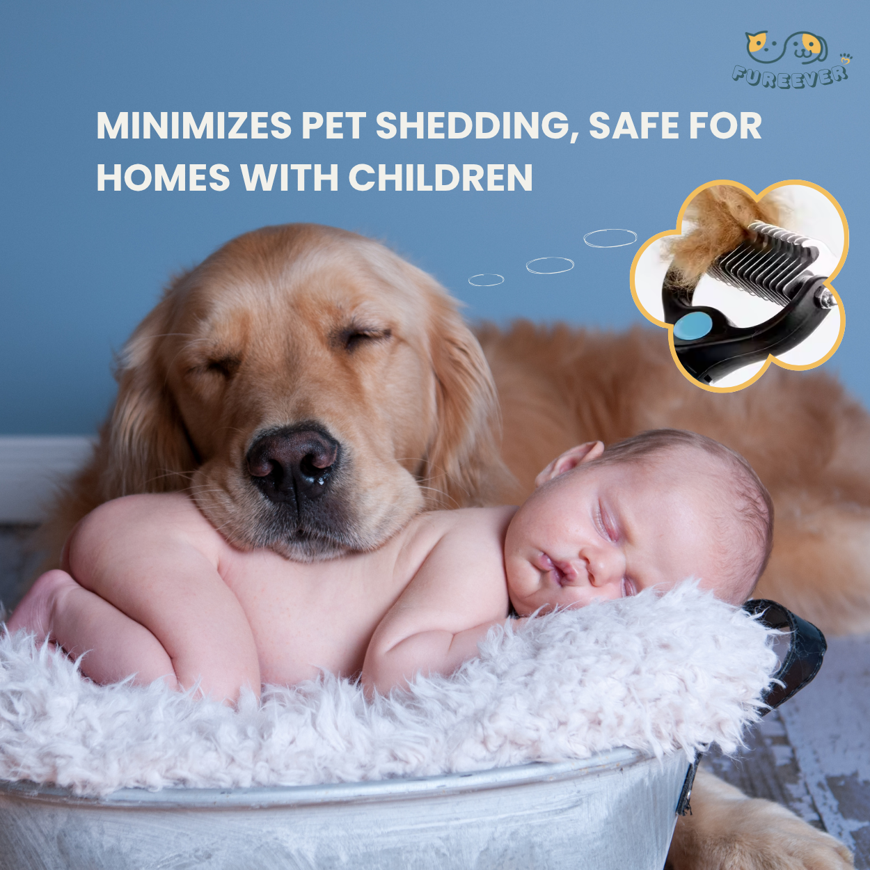 Deshedding Brush – Professional Dog & Cat Grooming Tool for Loose Hair & Tangle-Free Fur