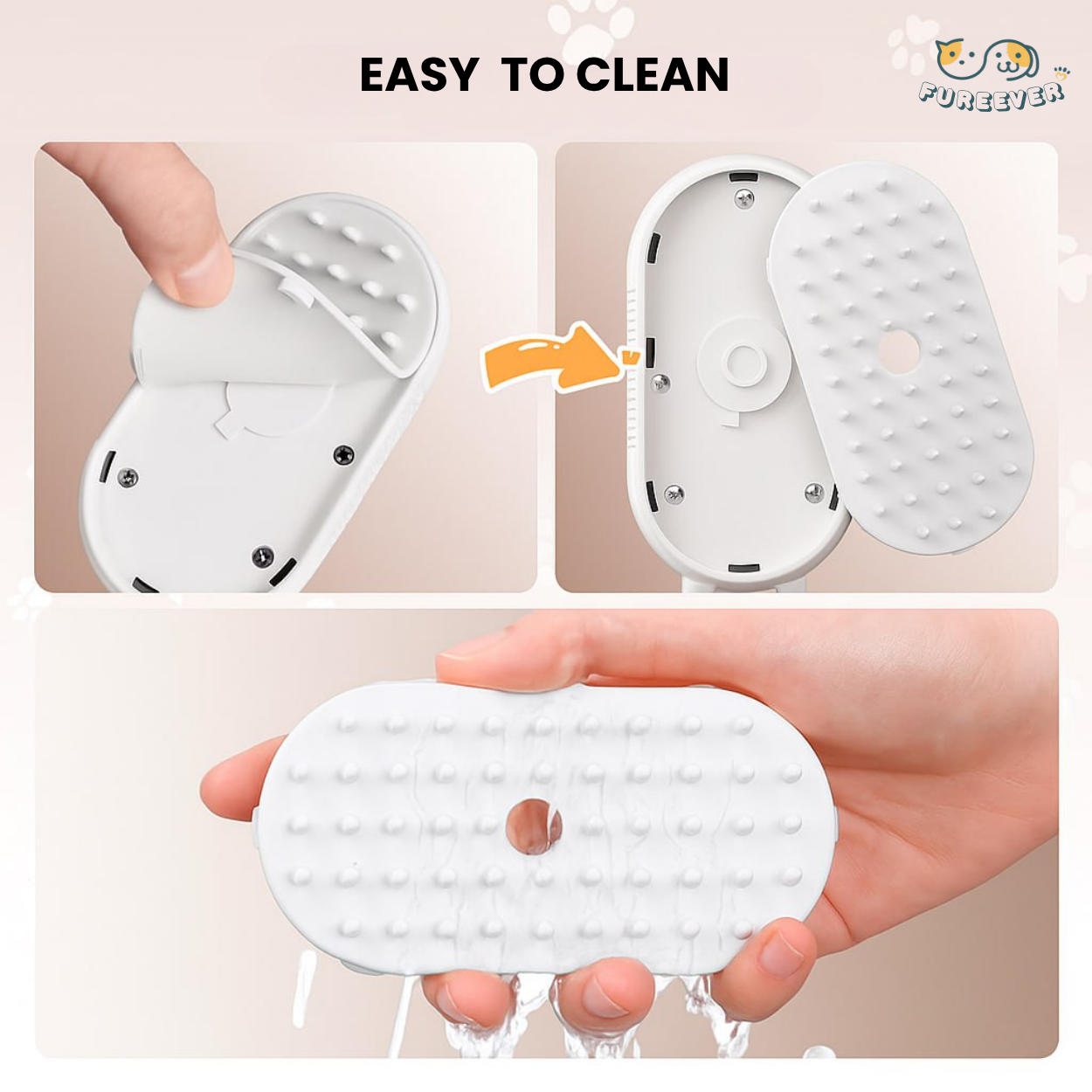 Cat & Dog Massage Bath Brush – Pet Hair Comb for Shedding, Cleaning & Grooming