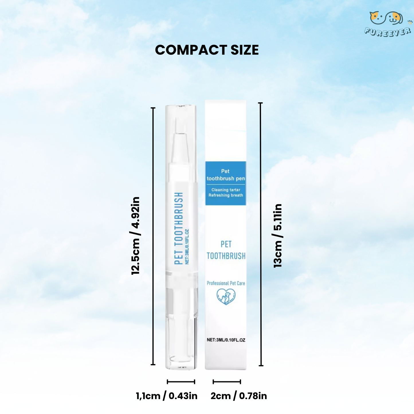 Pet Dental Pen – Dog & Cat Toothbrush Pen for Fresh Breath, Whitening & Tartar Removal