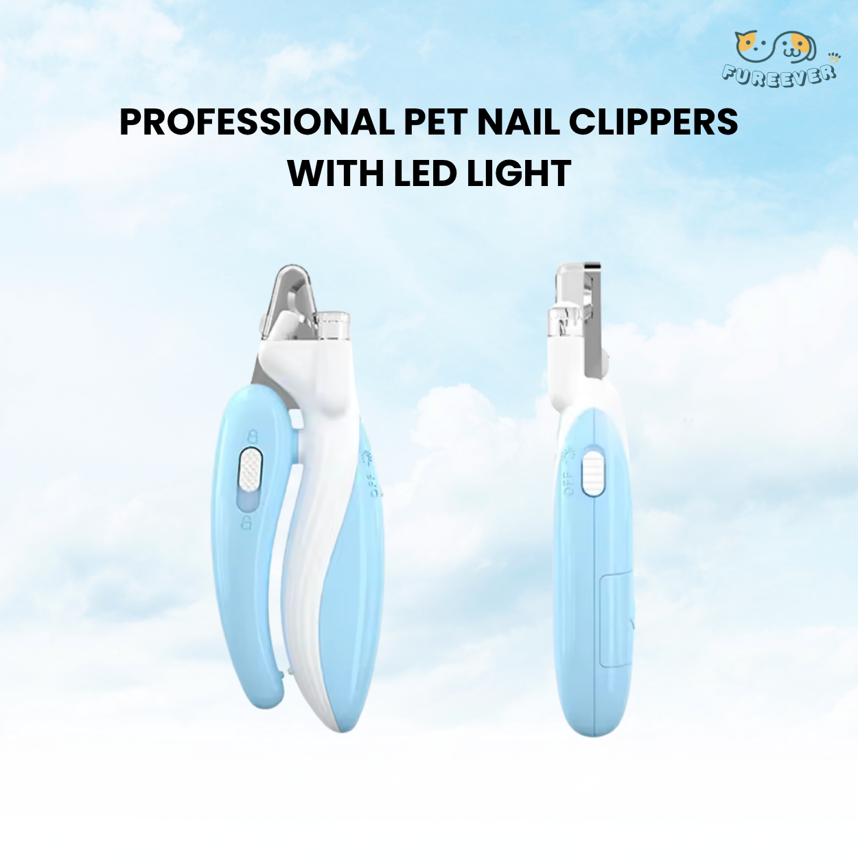 Professional Pet Nail Clippers with LED Light – Safe Paw Trimmer for Dogs & Cats
