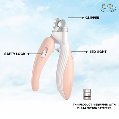 Professional Pet Nail Clippers with LED Light – Safe Paw Trimmer for Dogs & Cats
