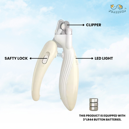 Professional Pet Nail Clippers with LED Light – Safe Paw Trimmer for Dogs & Cats