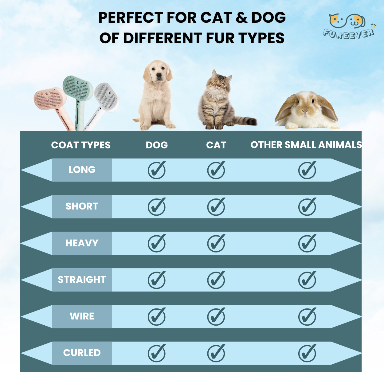 Dog Steam Brush – Luxury Steam Spray Grooming Brush for Dogs & Cats