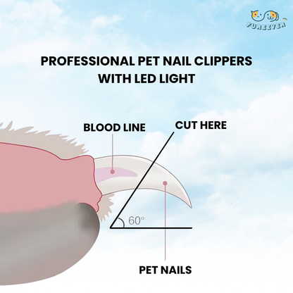 Professional Pet Nail Clippers with LED Light – Safe Paw Trimmer for Dogs & Cats