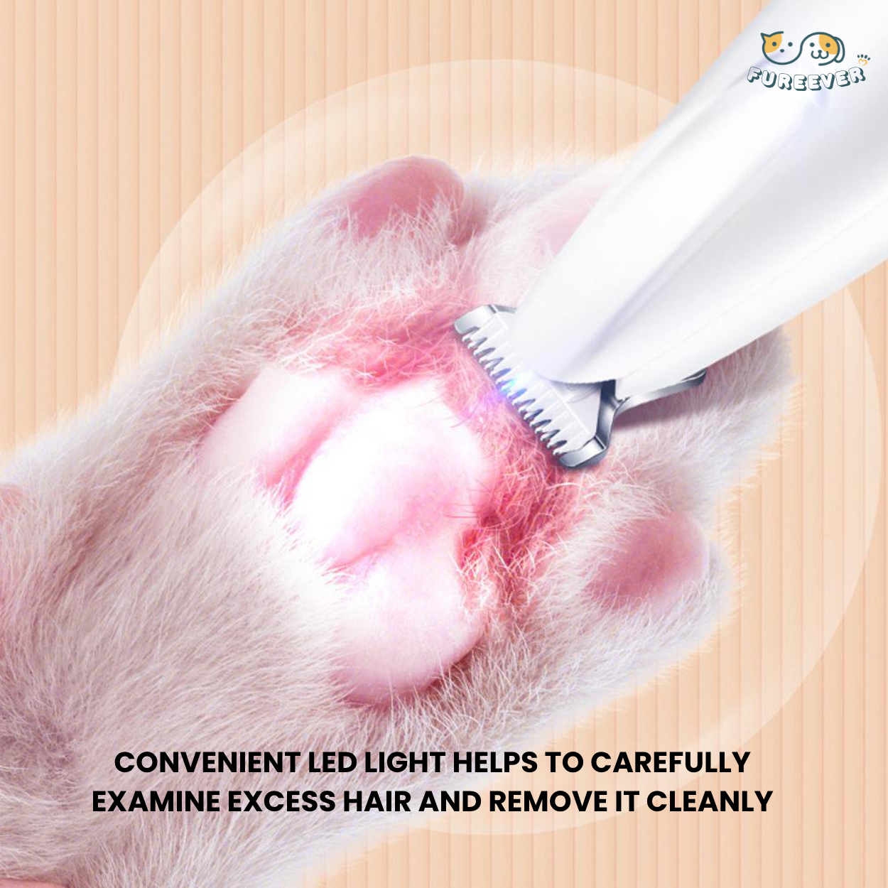 Professional Pet Paw Trimmer with LED Light Fully