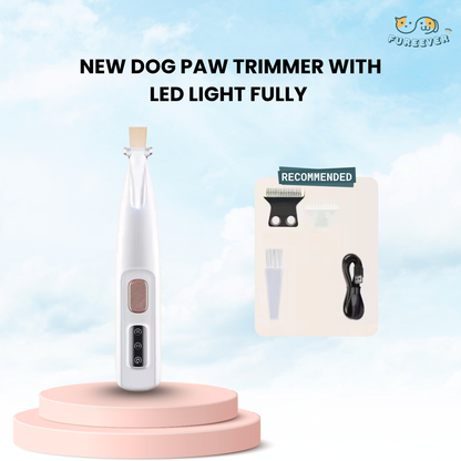 Professional Pet Paw Trimmer with LED Light Fully