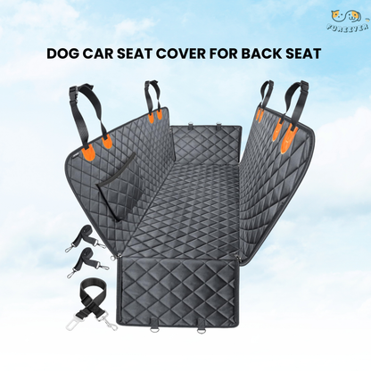 Dog Car Seat Cover for Back Seat – Waterproof Hammock with Mesh Window & Side Zipper