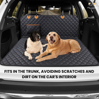 Dog Car Seat Cover for Back Seat – Waterproof Hammock with Mesh Window & Side Zipper