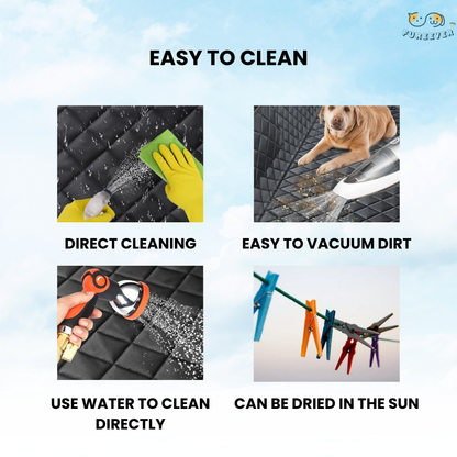 Dog Car Seat Cover for Back Seat – Waterproof Hammock with Mesh Window & Side Zipper