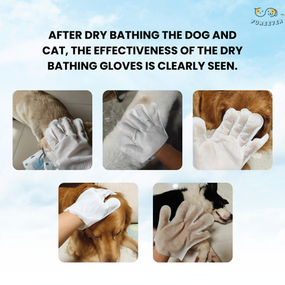 Pet Cleaning Gloves – Wash-Free Bath Wipes for Dogs & Cats