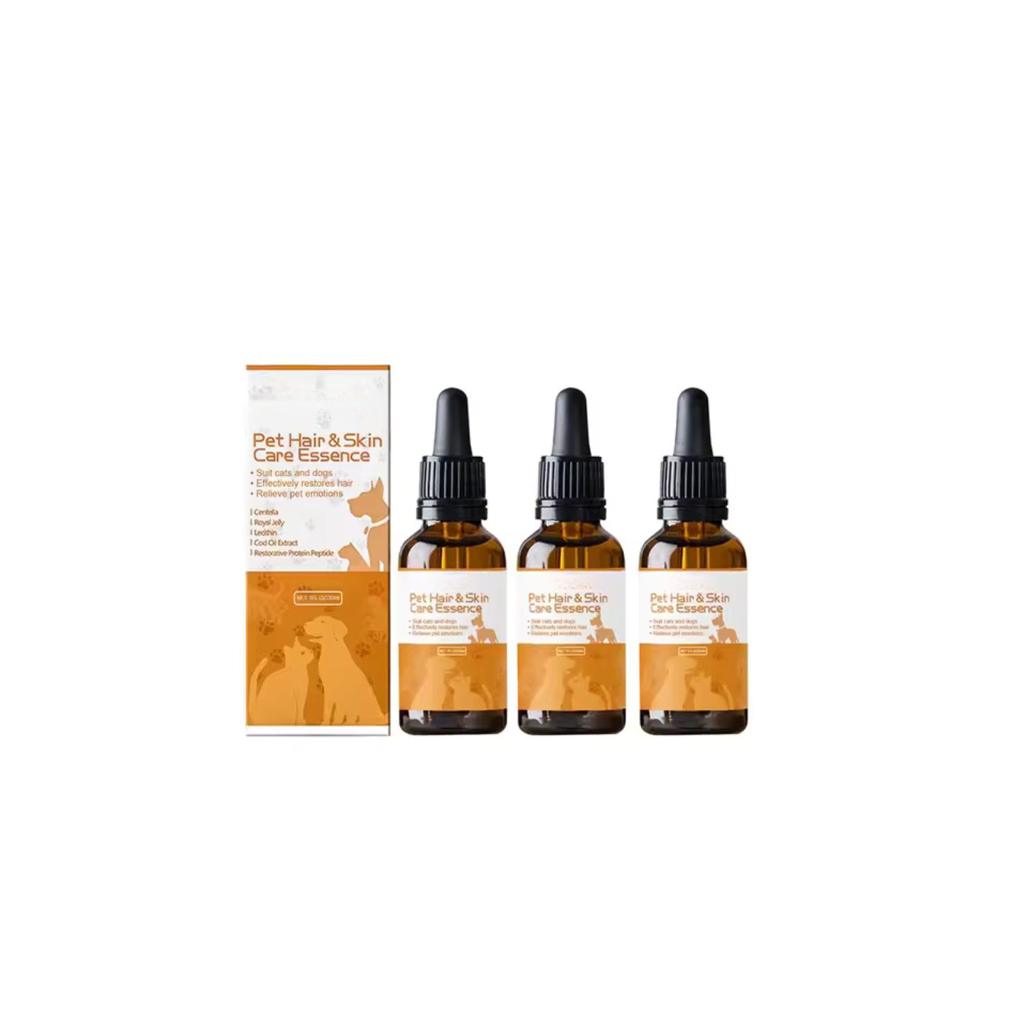 Pet Hair Care Serum – Softening & Growth Essence Oil for Dogs & Cats