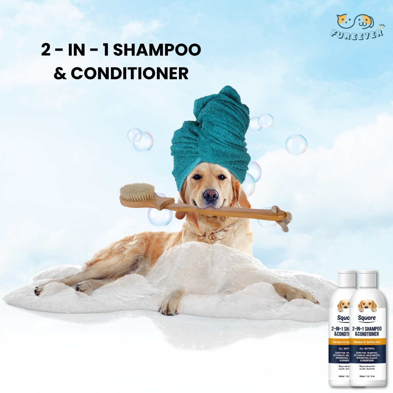Puppy Shampoo 2-in-1 – Natural & Moisturizing Formula for Soft, Healthy Fur