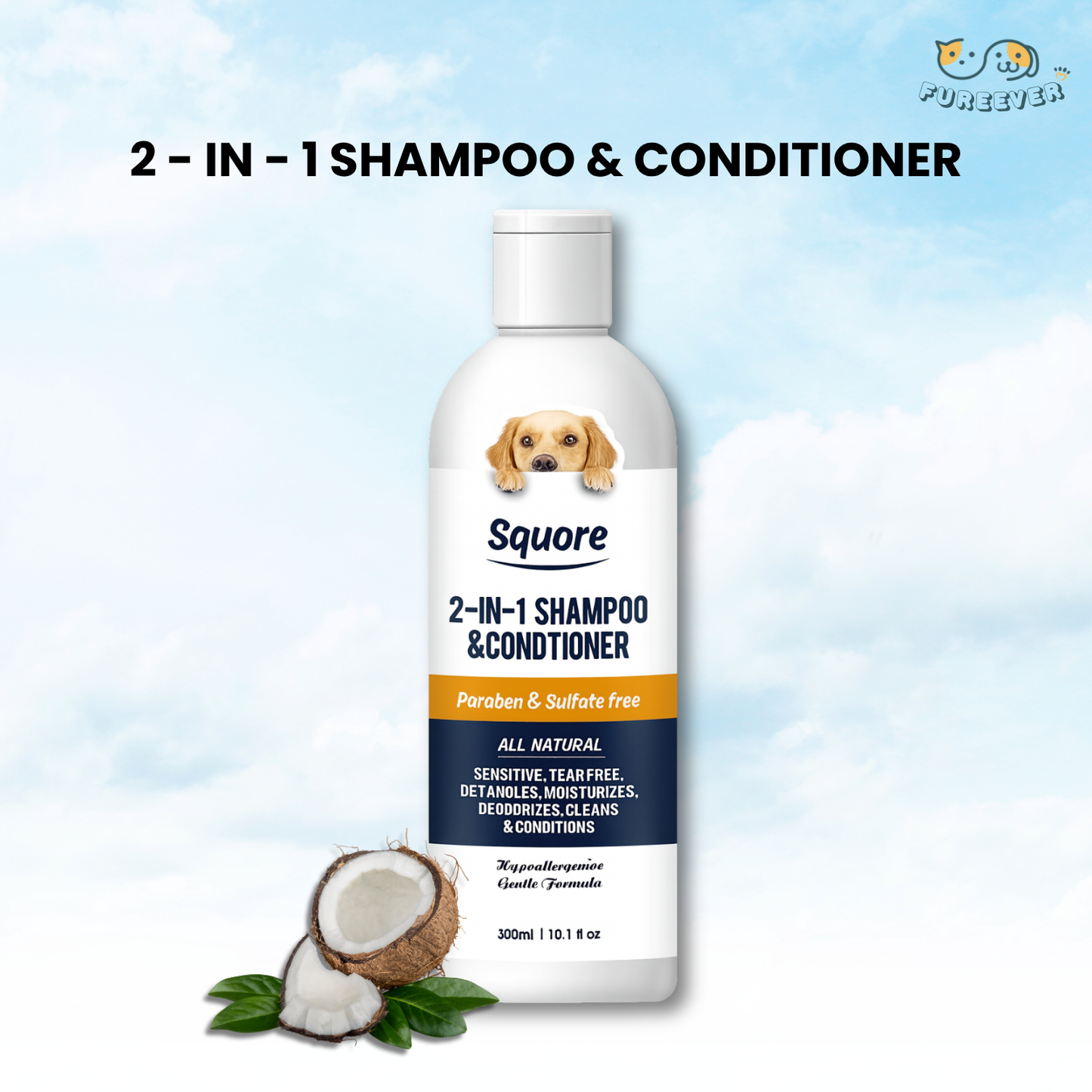 Puppy Shampoo 2-in-1 – Natural & Moisturizing Formula for Soft, Healthy Fur
